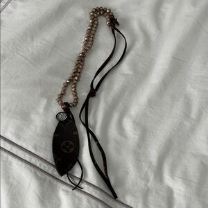 Elegant Brown Beaded Necklace